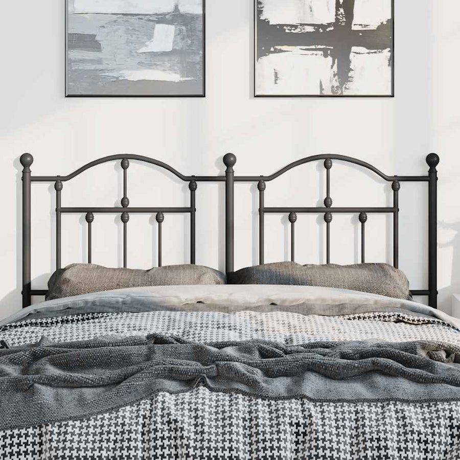 Metal Replace Headboard Black 150 cm