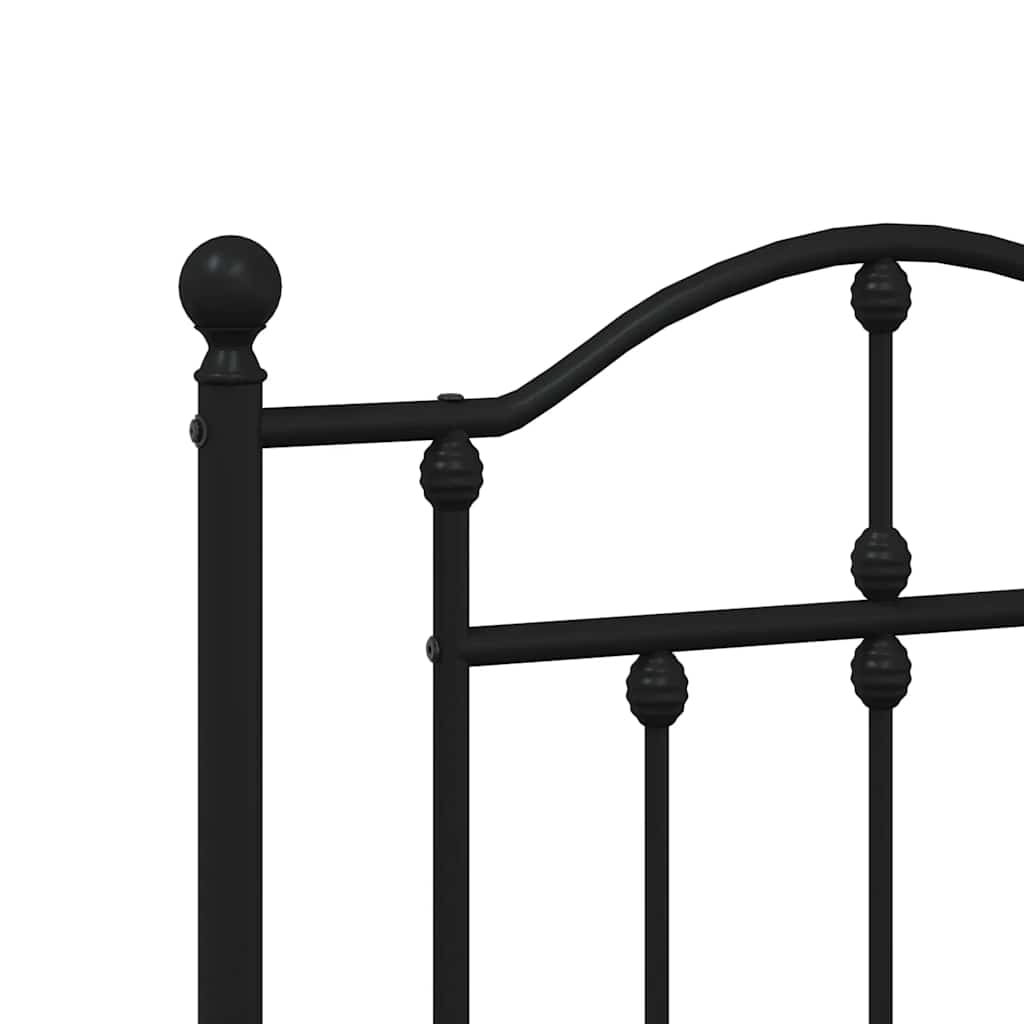 Metal Replace Headboard Black 150 cm