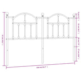 Metal Replace Headboard Black 150 cm