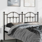 Metal Replace Headboard Black 150 cm