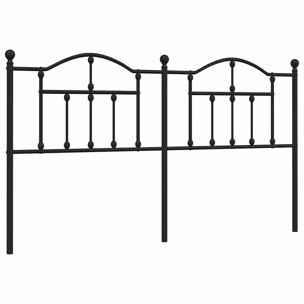 Metal Replace Headboard Black 180 cm