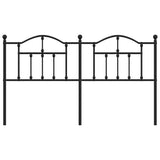 Metal Replace Headboard Black 180 cm - Top-Down View