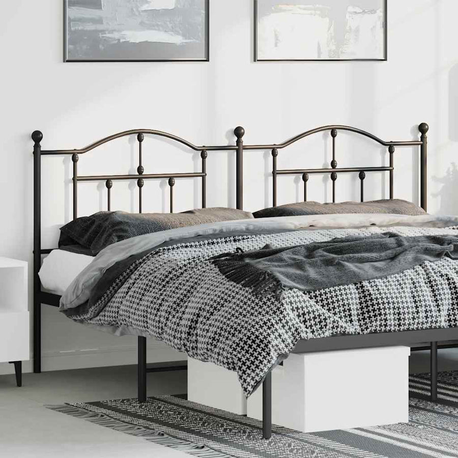 Metal Replace Headboard Black 180 cm
