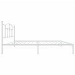 Metal Bed Frame without Mattress with Headboard White 107x203 cm King Single