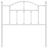 Metal Headboard White 90 cm - Side View