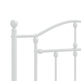 Metal Headboard White 90 cm - 45-Degree Angle