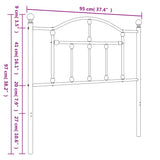 Metal Replace Headboard White 90 cm
