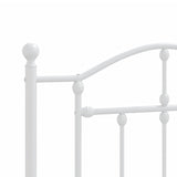 Metal Headboard White 107 cm King Single - 45-Degree Angle