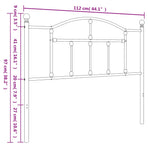 Metal Replace Headboard White 107 cm