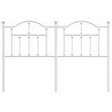 Metal Headboard White 137 cm Double - Top-Down View
