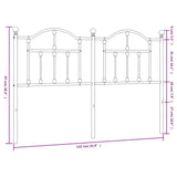 Metal Headboard White 137 cm Double - Close-Up Angle