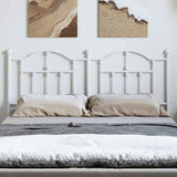 Metal Headboard White 152 cm Queen - Side View