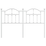 Metal Headboard White 152 cm Queen - Top-Down View