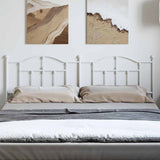 Metal Headboard White 183 cm King - Side View