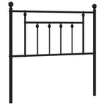 Metal Replace Headboard Black 90 cm