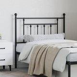 Metal Replace Headboard Black 90 cm