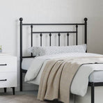 Metal Replace Headboard Black 90 cm