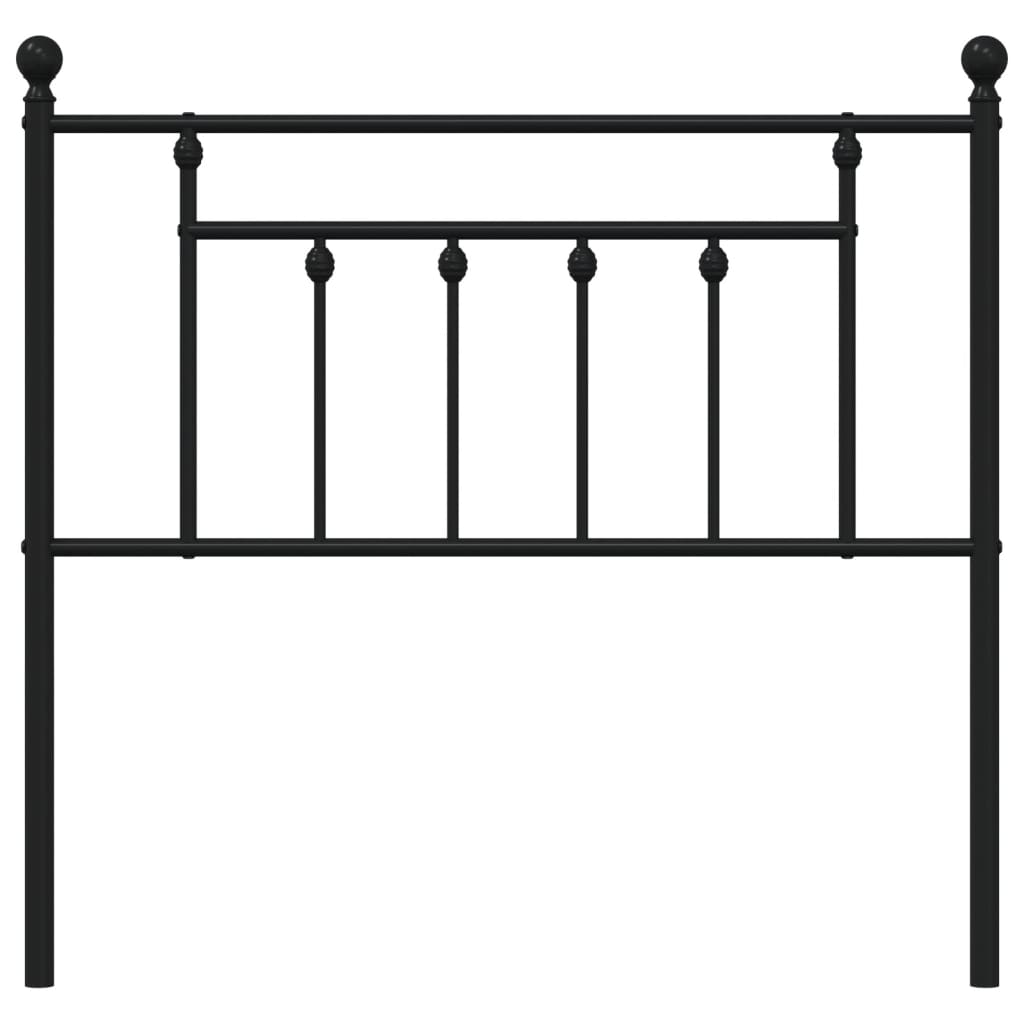 Metal Replace Headboard Black 90 cm