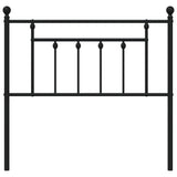 Metal Replace Headboard Black 90 cm