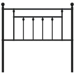 Metal Replace Headboard Black 90 cm