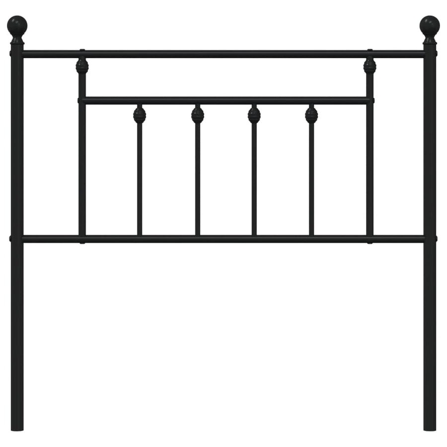 Metal Replace Headboard Black 90 cm