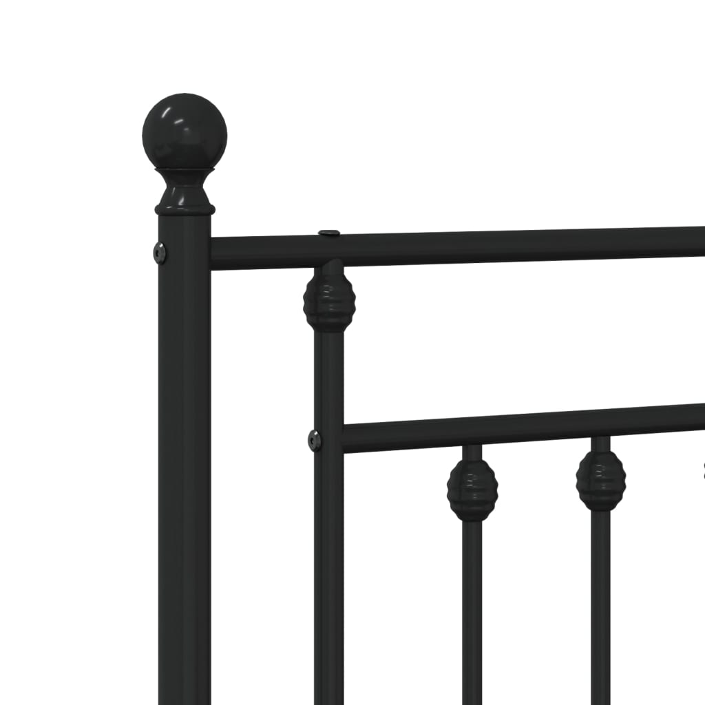 Metal Replace Headboard Black 90 cm