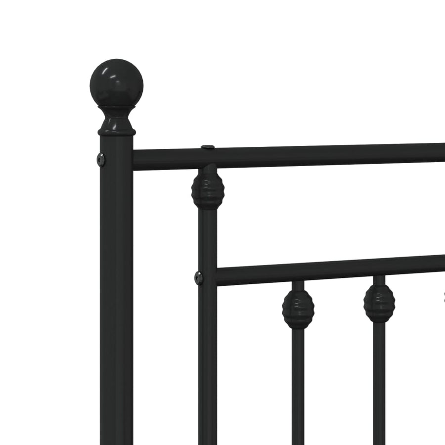 Metal Replace Headboard Black 90 cm