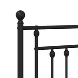 Metal Replace Headboard Black 107 cm