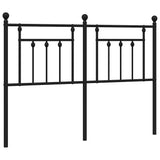 Metal Replace Headboard Black 135 cm - Front View