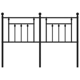 Metal Replace Headboard Black 135 cm