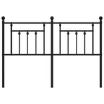 Metal Replace Headboard Black 135 cm