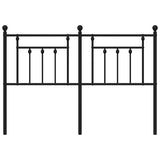 Metal Replace Headboard Black 135 cm - Top-Down View