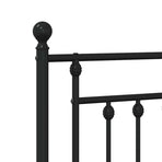 Metal Replace Headboard Black 135 cm