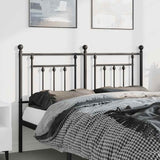 Metal Replace Headboard Black 135 cm
