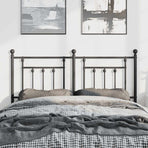 Metal Replace Headboard Black 150 cm