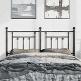 Metal Replace Headboard Black 150 cm - Side View