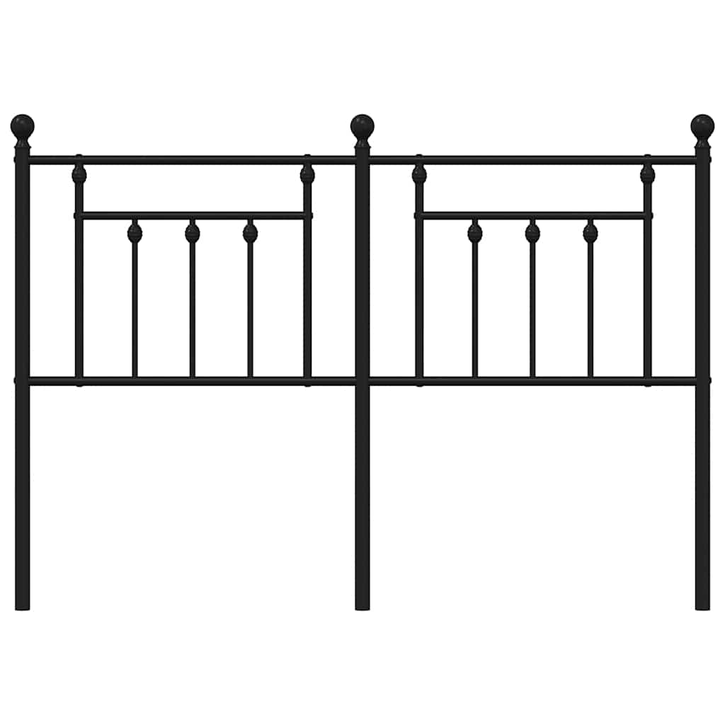 Metal Replace Headboard Black 150 cm