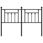 Metal Replace Headboard Black 150 cm