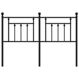 Metal Replace Headboard Black 150 cm - Top-Down View