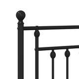 Metal Replace Headboard Black 150 cm - Rear View