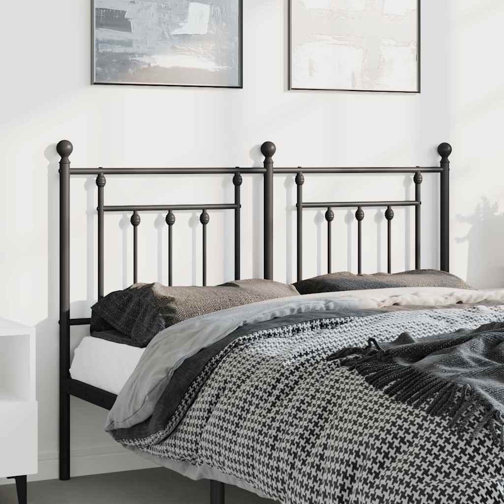 Metal Replace Headboard Black 150 cm