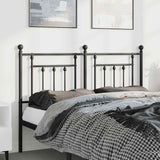 Metal Replace Headboard Black 150 cm