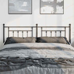 Metal Replace Headboard Black 180 cm