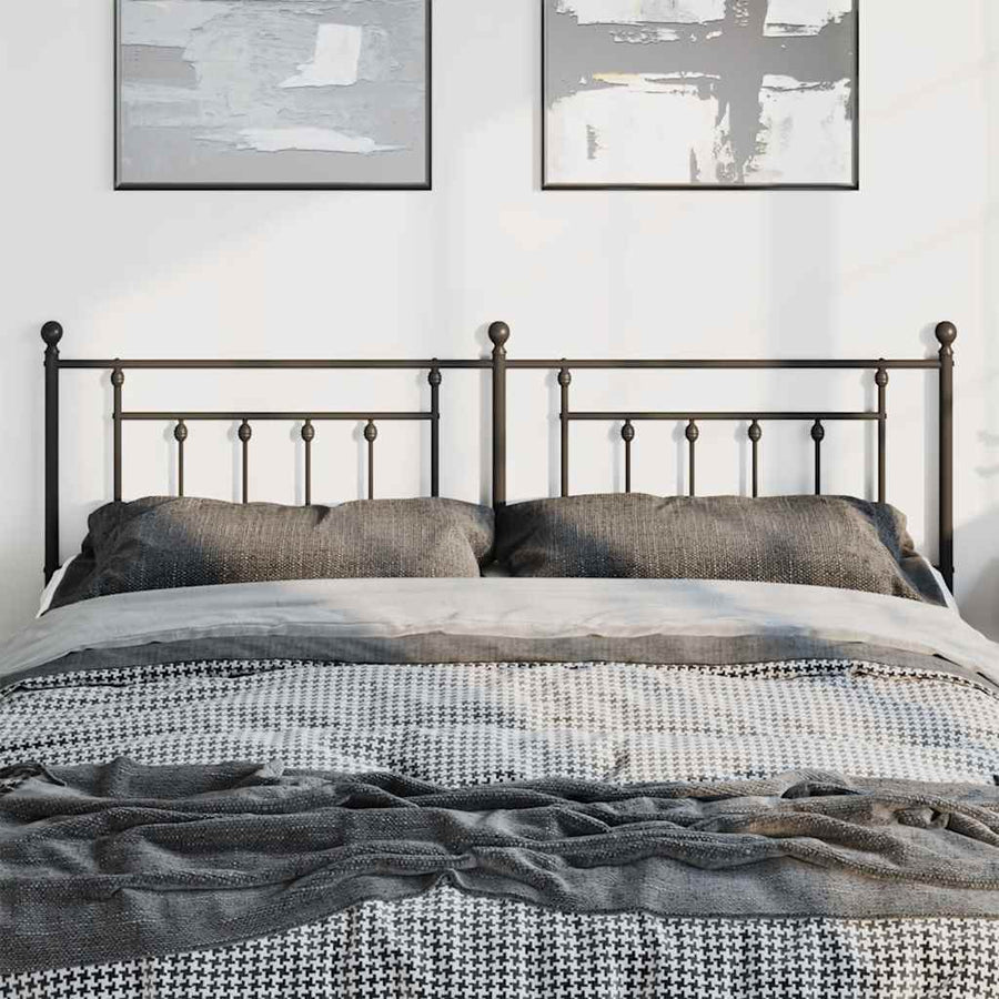 Metal Replace Headboard Black 180 cm