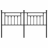 Metal Replace Headboard Black 180 cm