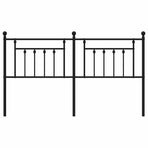 Metal Replace Headboard Black 180 cm