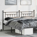 Metal Replace Headboard Black 180 cm