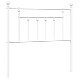Metal Headboard White 90 cm - Front View