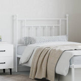 Metal Headboard White 90 cm - Side View