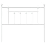 Metal Headboard White 107 cm King Single - Top-Down View